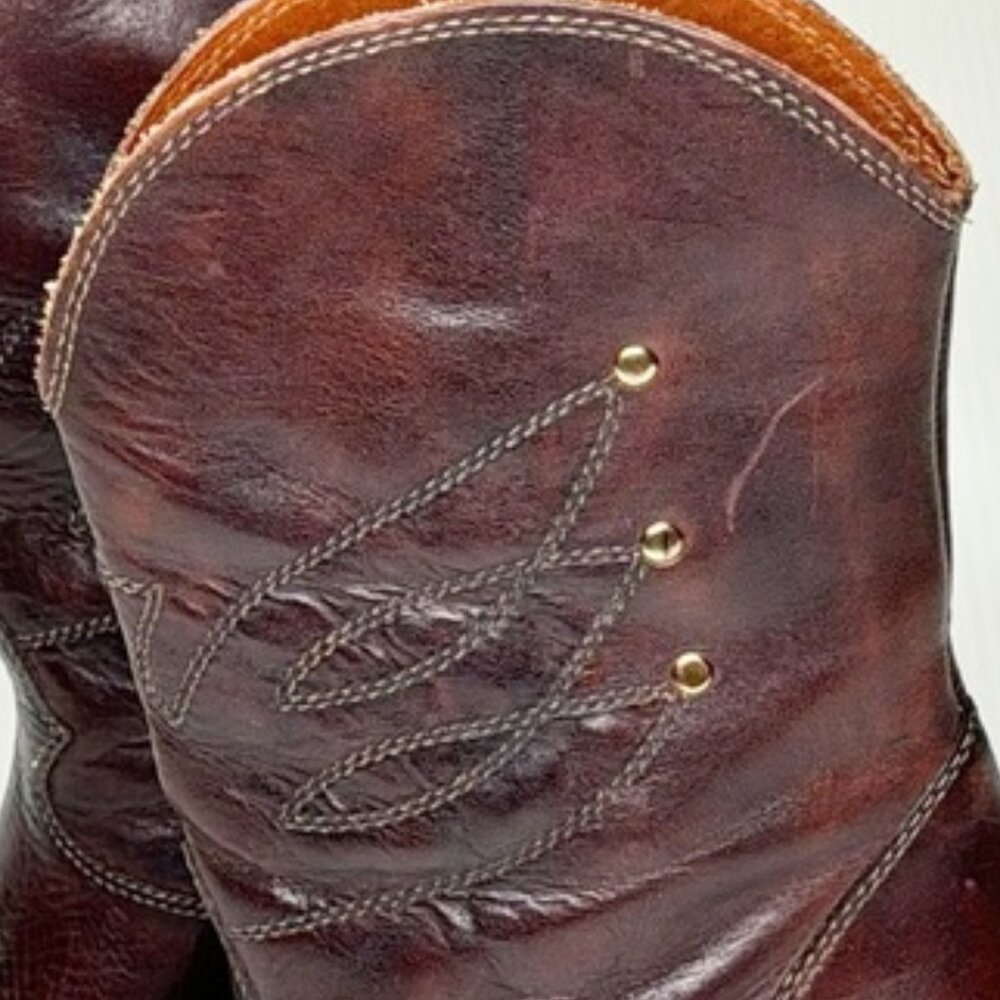 Nine West Dark Brown Western Heeled Boots (7.5) - Picture 3 of 12